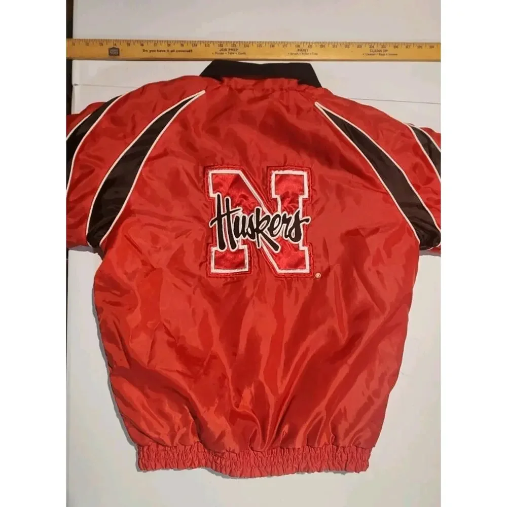 Vintage Nebraska Huskers Jacket Reversible Coat G-III Global Men’s MEDIUM